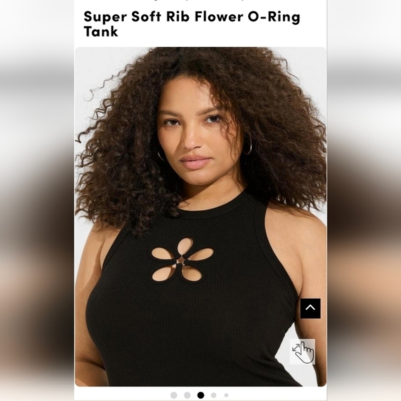 Torrid Super Soft Rib Flower O-Ring Tank Plus, size 4x NWT - Picture 5 of 11